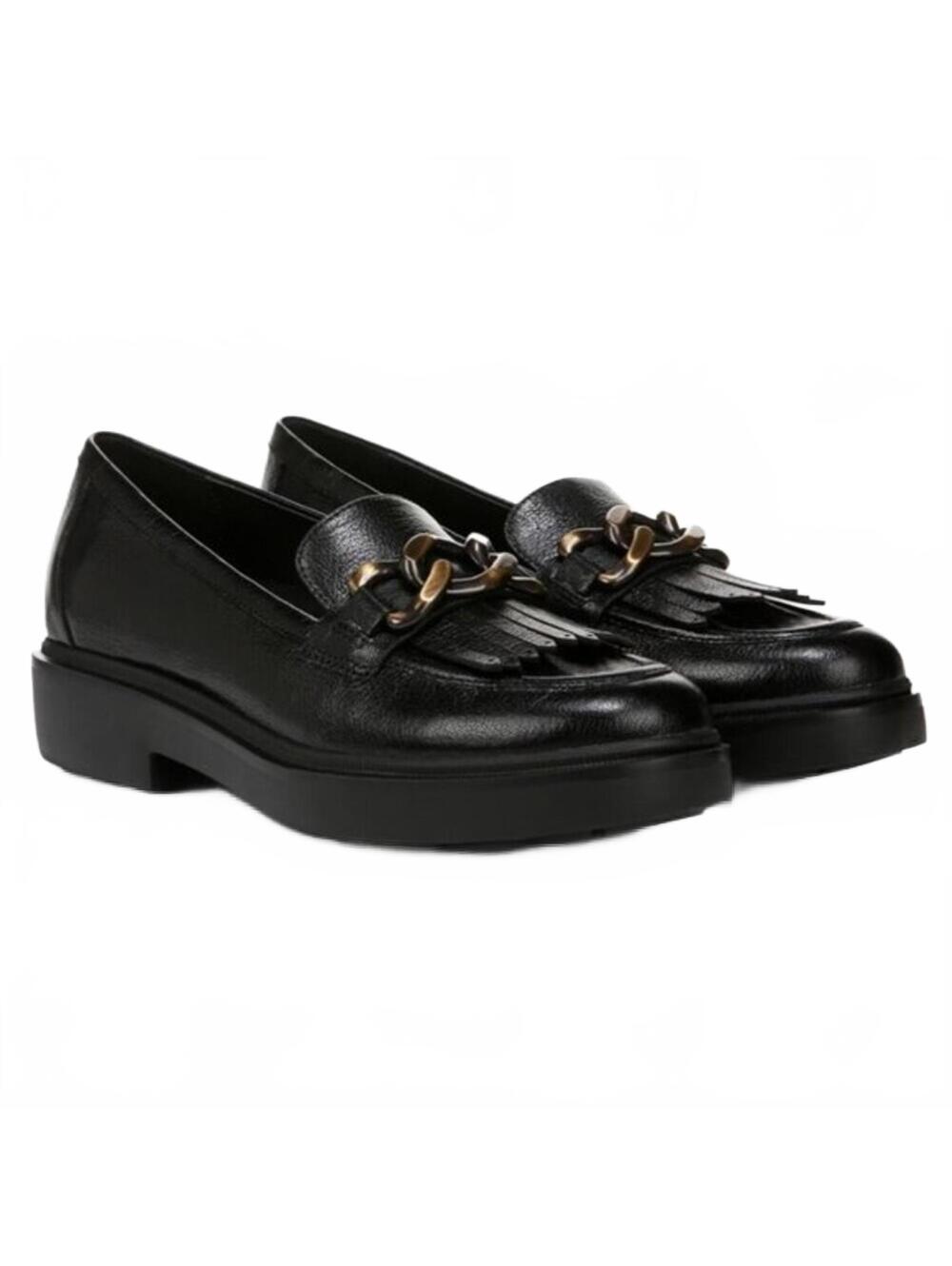 Naturalizer Paris Kiltie Bit Platform Loafer Leather BLACK Size 7 / 37 EU